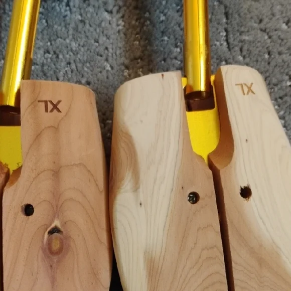 Houndsbay Cedar Wooden Shoe Trees with Gold Rods. Size XL MENS - Picture 6 of 7